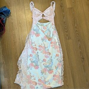 Floral Dress Pink and Lilac Purple
